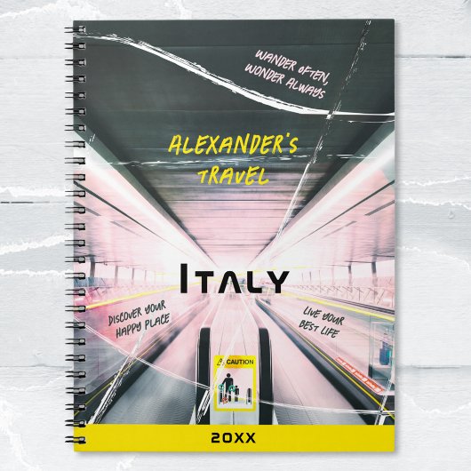 Moderne reizen citeert uw foto naam dagboek notitieboek