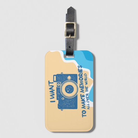 Moderne reiziger Globetrotter Bagagelabel (Voorkant (verticaal))