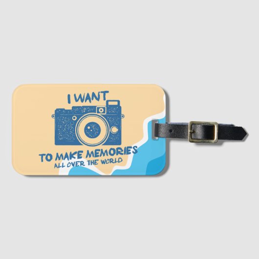 Moderne reiziger Globetrotter Bagagelabel (Voorkant (horizontaal))