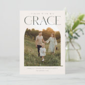 Moderne Religieuze Christelijke Boog Foto Kerst Feestdagenkaart (Staand voorkant)