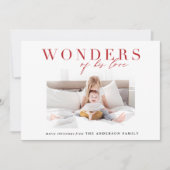 Moderne religieuze kerst met meerdere foto's feestdagenkaart (Voorkant)