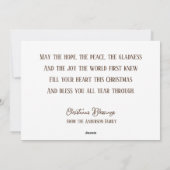 Moderne religieuze kerstkerststal Holly familie Feestdagenkaart (Achterkant)