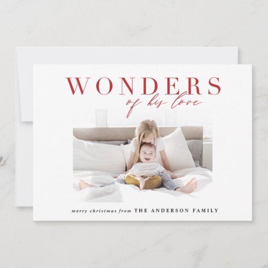 Moderne religieuze multi-foto kerst feestdagenkaart (Voorkant)