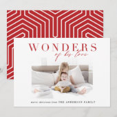 Moderne religieuze multi-foto kerst feestdagenkaart (Voorkant / Achterkant)