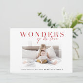 Moderne religieuze multi-foto kerst feestdagenkaart (Staand voorkant)