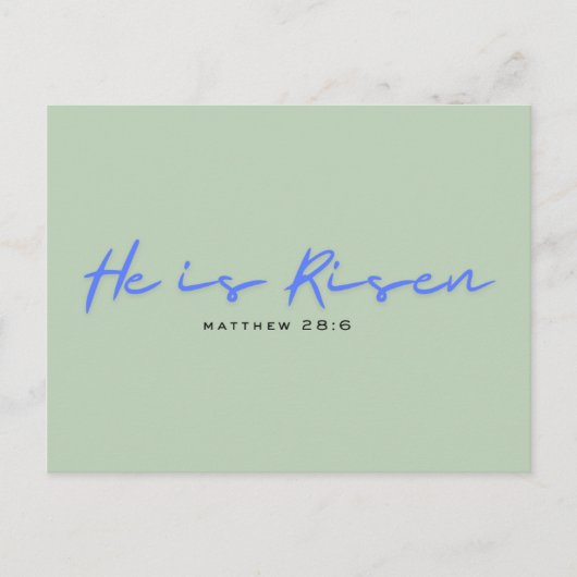 Moderne religieuze paaskaart briefkaart (Voorkant)