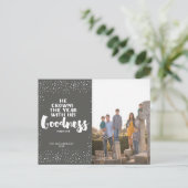 Moderne Religieuze Schrift Foto Jaar in Review Feestdagenkaart (Staand voorkant)