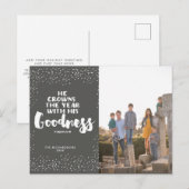 Moderne Religieuze Schrift Foto Jaar in Review Feestdagenkaart (Voorkant / Achterkant)