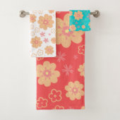 Moderne REM Flowers Pattern Bath Towel set Bad Handdoek (Insitu)