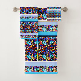Moderne Renaissance Geometrische Kunst Bad Handdoek