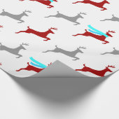 Moderne rendier met sjaal cadeaupapier (Hoek)