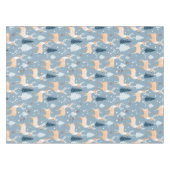 Moderne rendieren sneeuwvlok pastel Elegant Schatt Tafelkleed (Voorkant (Horizontaal))