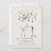 Moderne rendierornamenten Kerstfeest Kaart (Voorkant)