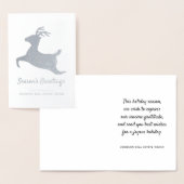 Moderne rendiersilhouet | Vakantie Groeten Folie Kaarten (Display)