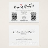 Moderne rendy Calligraphy QR Code Cadeaucertificaa Visitekaartje (Voorkant /achterkant)