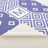 Moderne rendy zeer peri Geometric Pattern Monogram Sherpa Deken (3/4)