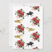 Moderne Renpaard Derby & Drankjes Feest Paardenspo Kaart (Achterkant)