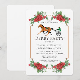 Moderne Renpaard Derby Feest Equestrian  Kaart