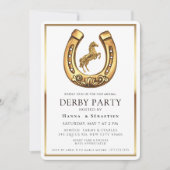 Moderne Renpaard Derby Feest Equestrian Kaart (Voorkant)