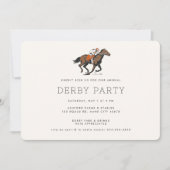 Moderne Renpaard Derby Feest Equestrian Kaart (Voorkant)