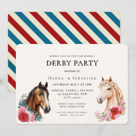 Moderne Renpaard Derby Feest Equestrian  Kaart