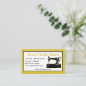 Moderne reparatie van naaimachines visitekaartje (Staand voorkant)