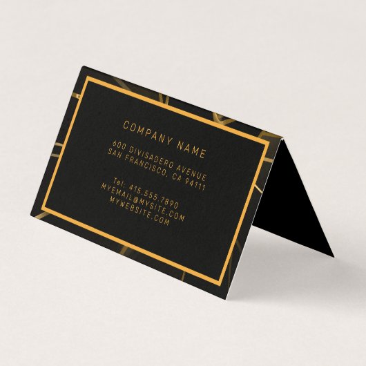 Moderne reparatie van professioneel glas visitekaartje (Achterkant)