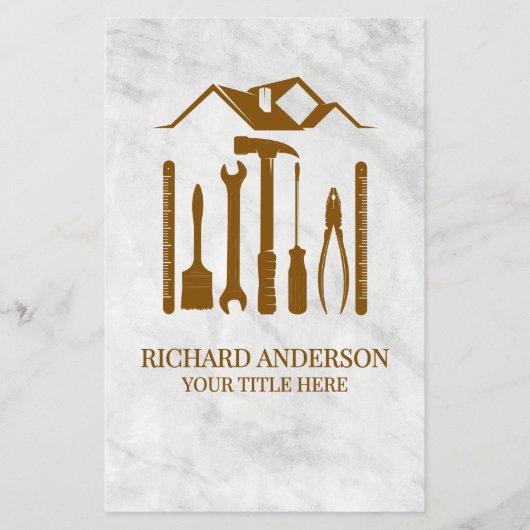 Moderne reparatieservice voor auto's van witte mar flyer (Voorkant)