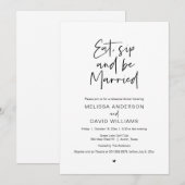 Moderne repetitie: avondeten, eten, Sip en trouwen Kaart (Voorkant / Achterkant)