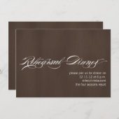 Moderne repetitie binnenste uitnodigingen bruine t (Voorkant / Achterkant)