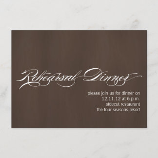 Moderne repetitie binnenste uitnodigingen bruine t