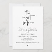 Moderne repetitie: De nacht voor Invitati Kaart (Voorkant)