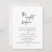 Moderne repetitie: De nacht voor Invitati Kaart (Voorkant)