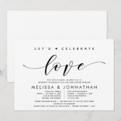 Moderne repetitie diner en post bruiloft brunch kaart (Voorkant / Achterkant)