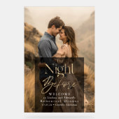 Moderne repetitie diner foto welkomstbord acryl bord (Voorkant)