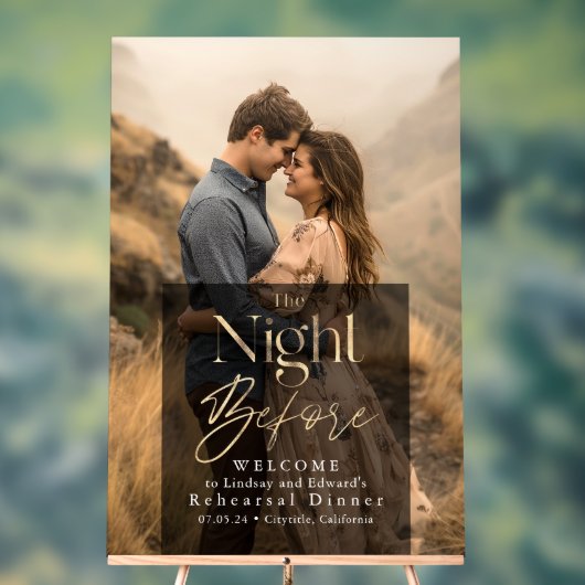 Moderne repetitie diner foto welkomstbord acryl bord (Neutraal)