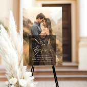 Moderne repetitie diner foto welkomstbord acryl bord