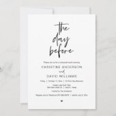 Moderne repetitie lunch, de dag ervoor kaart (Voorkant)