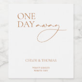 Moderne repetitie op "een dag weg" wijn etiket (Enkel label)