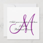 Moderne repetitie Paars binnenste uitnodiging mono (Achterkant)