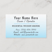 Moderne residentiële drukwas splitsing visitekaartje (Achterkant)