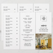 Moderne restaurant foto afhaalmenu ontwerp (Voorkant / Achterkant)