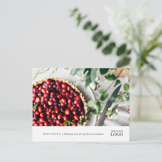 Moderne Restaurant New Event Branded Marketing Pos Briefkaart (Staand voorkant)