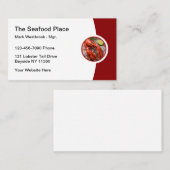 Moderne restaurant voor zeevruchten visitekaartje (Voorkant / Achterkant)