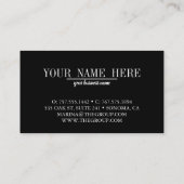 Moderne restaurant voor zwart-wit en vork visitekaartje (Achterkant)