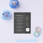 Moderne restaurantmenu Marble Gray Flyer (Enkel)