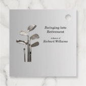 Moderne Retirement Golf Sport Golfclubs Bedankjes Labels (Achterkant)