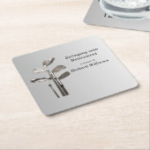 Moderne Retirement Golf Sport Golfclubs Kartonnen Onderzetters (Schuin)