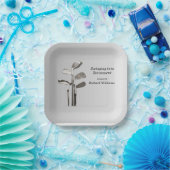 Moderne Retirement Golf Sport Golfclubs Papieren Bordje (Feest)