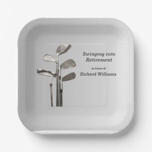 Moderne Retirement Golf Sport Golfclubs Papieren Bordje